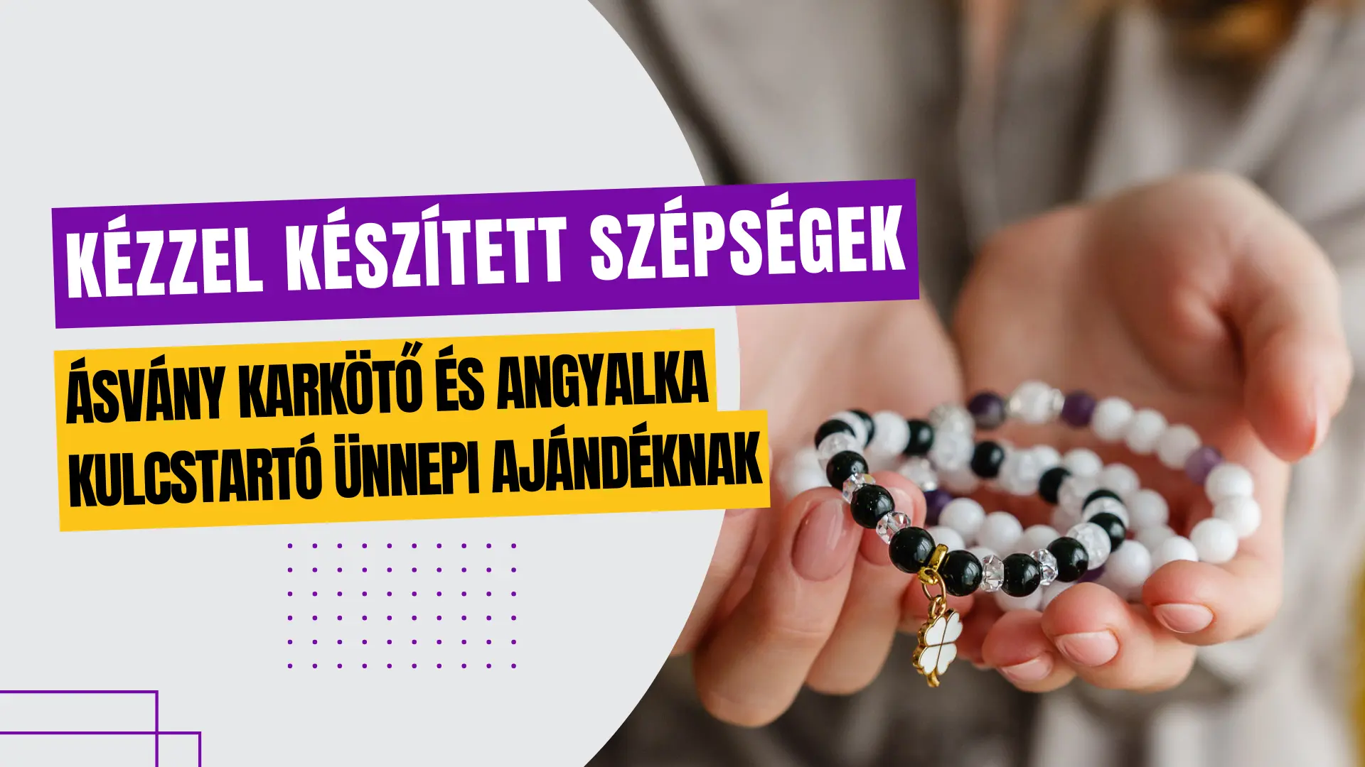 angyalka kulcstartó ásvány karkötő