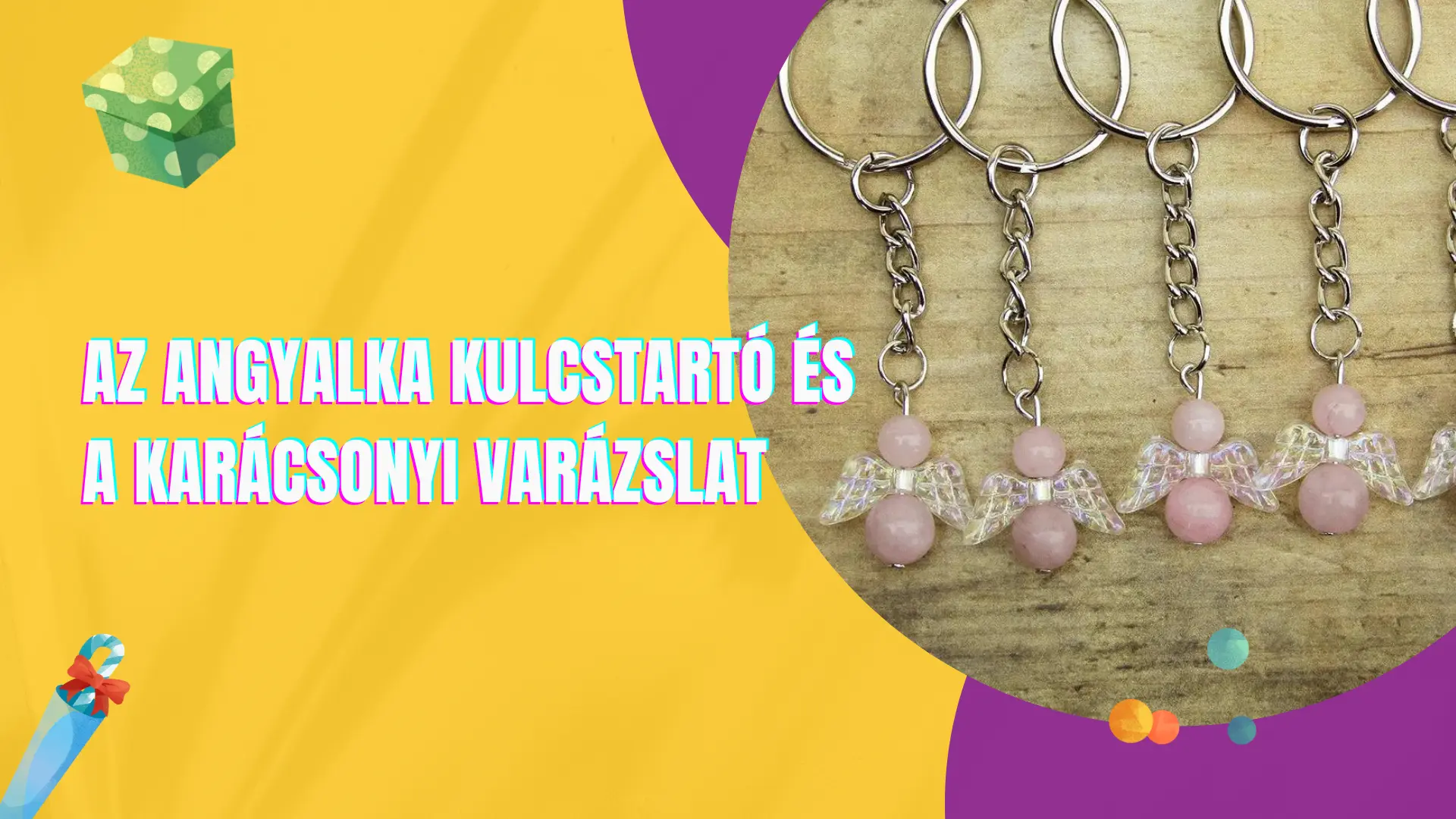 angyalka kulcstartó