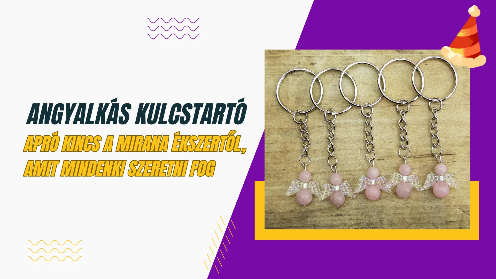 angyalkás kulcstartó