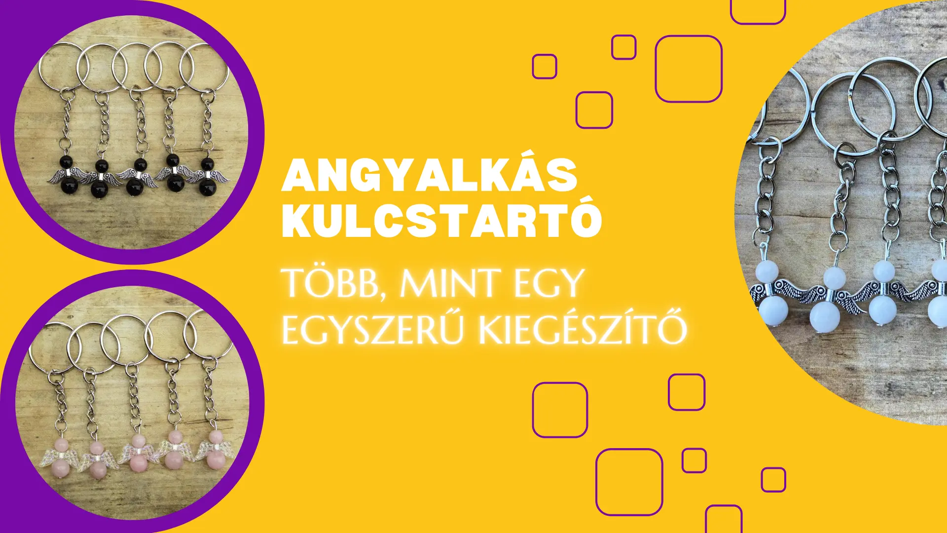 angyalkás kulcstartó