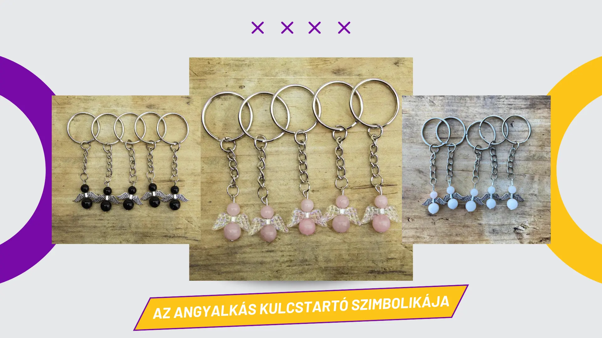 angyalkás kulcstartó