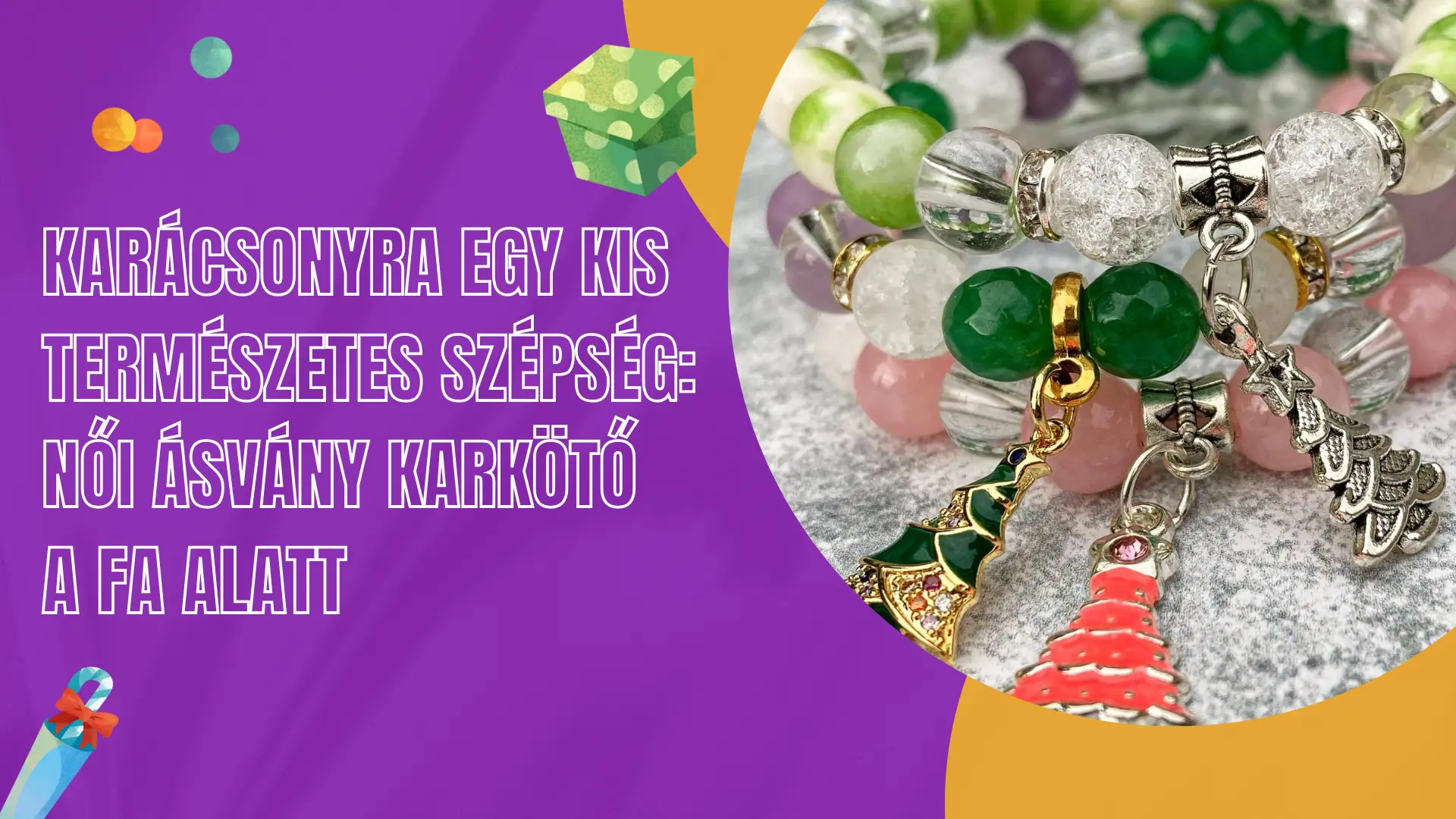 női ásvány karkötő