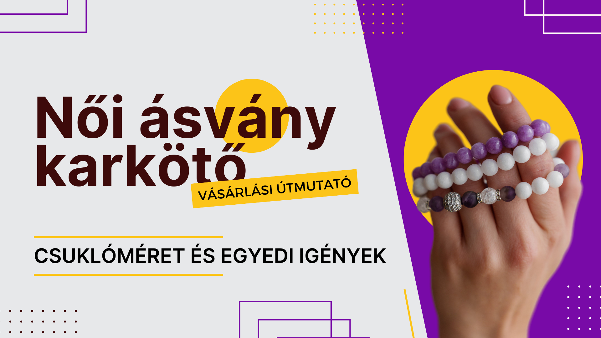 női ásvány karkötő